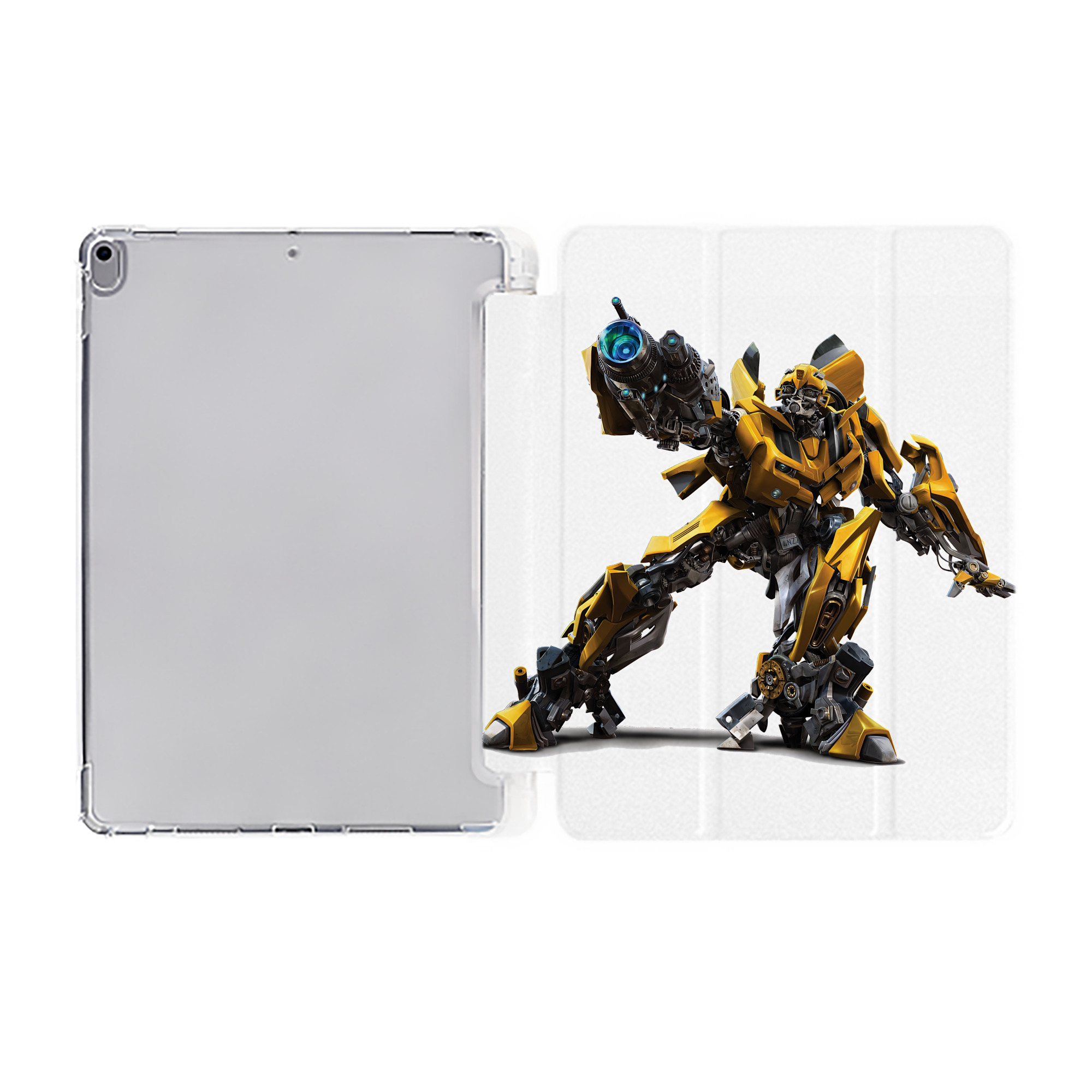 （画像用） Transformers トランスフォーマー IPad ケース ペン収納付き 三つ折りスタンド PUレザー×シリコン 対応機種9.5/10.5/10.9インチ
